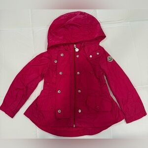 Moncler Kids Fuchsia Hooded Raincoat